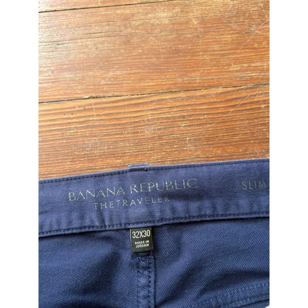 Banana Republic Traveler Slim Fit Pants Mens 32x30 Blue